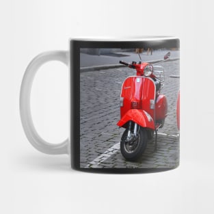 Vintage Vespa, Red Mug